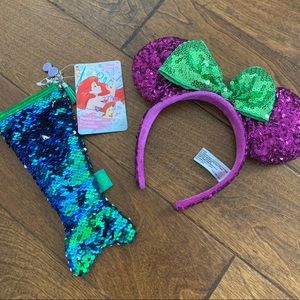 DISNEY! Set of 2 Sequins items ( Tiana Ears!)